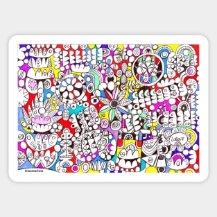 Flower Power Abstract Pattern Art Sticker